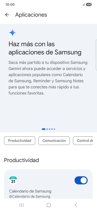 Pulsa el indicador junto a la extensión deseada para activar la función. Pulsa el indicador junto a la extensión deseada para activar la función.