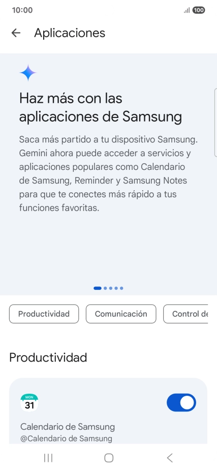 Pulsa el indicador junto a la extensión deseada para activar la función. Pulsa el indicador junto a la extensión deseada para activar la función.