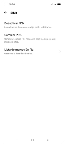 Pulsa Desactivar FDN. Pulsa Desactivar FDN.