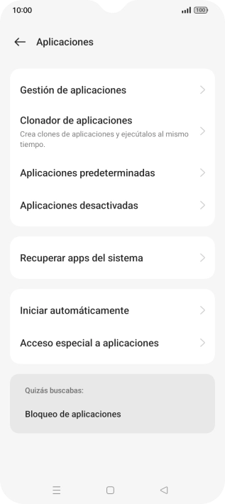 Pulsa Gestión de aplicaciones. Pulsa Gestión de aplicaciones.
