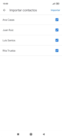 Pulsa en el campo junto a los contactos deseados. Pulsa en el campo junto a los contactos deseados.