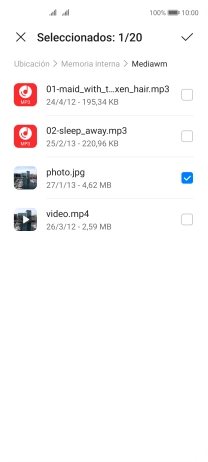 Pulsa el icono de aceptar. Pulsa el icono de aceptar.