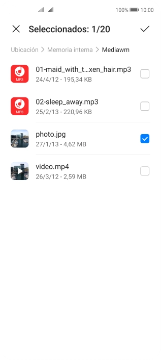 Pulsa el icono de aceptar. Pulsa el icono de aceptar.