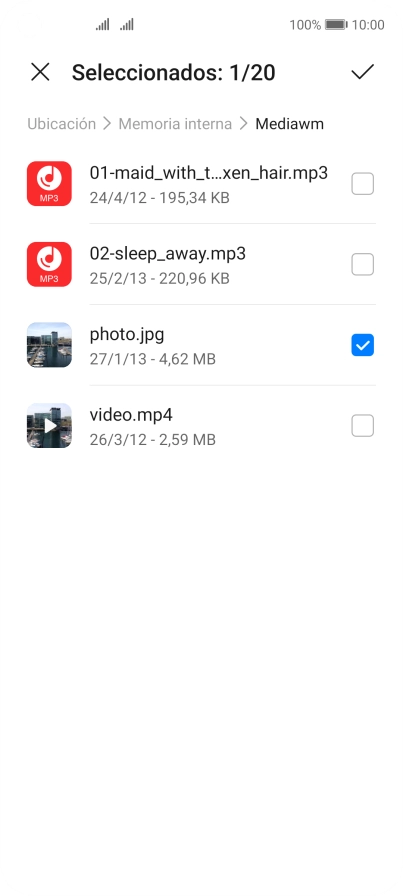 Pulsa el icono de aceptar. Pulsa el icono de aceptar.
