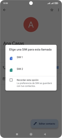 Pulsa la tarjeta SIM deseada. Pulsa la tarjeta SIM deseada.