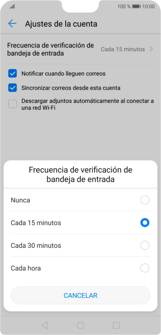 Pulsa el ajuste deseado. Pulsa el ajuste deseado.