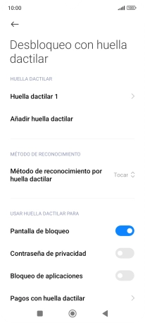 Pulsa el indicador junto a los ajustes deseados para activarlos o desactivarlos. Pulsa el indicador junto a los ajustes deseados para activarlos o desactivarlos.