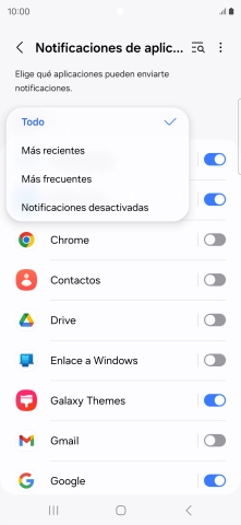 Pulsa el ajuste deseado. Pulsa el ajuste deseado.