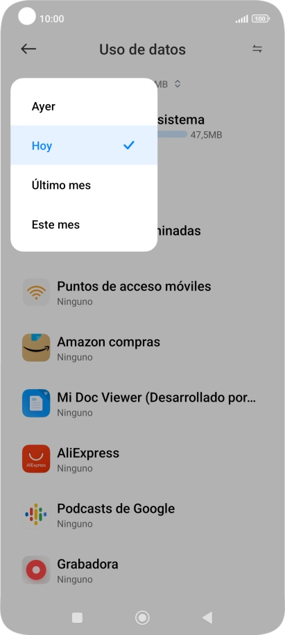 Pulsa el ajuste deseado. Pulsa el ajuste deseado.
