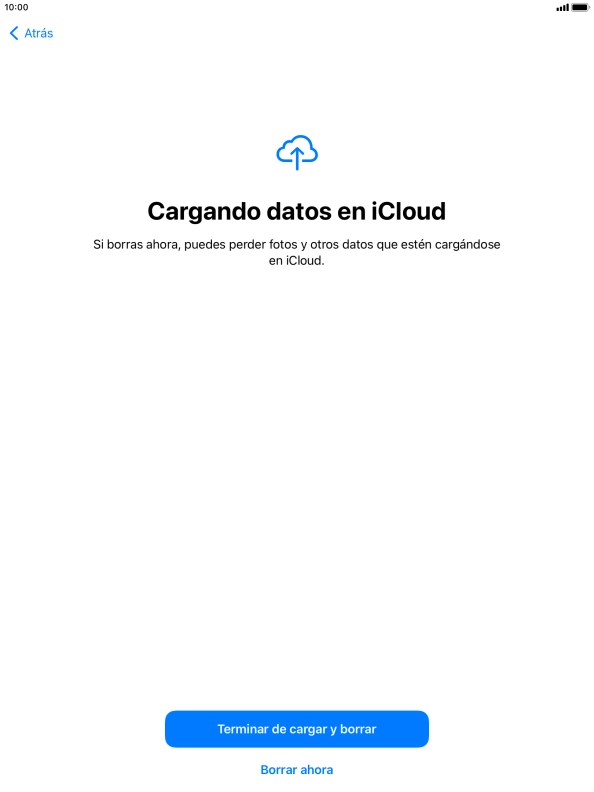 Pulsa Borrar ahora. Pulsa Borrar ahora.