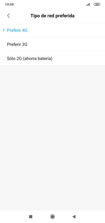 Pulsa el tipo de red deseado. Pulsa el tipo de red deseado.