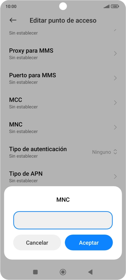 Introduce 01 y pulsa Aceptar. Introduce 01 y pulsa Aceptar.