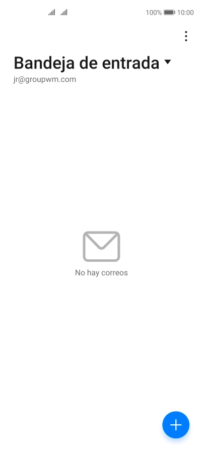 Pulsa la lista desplegable de las cuentas de correo electrónico. Pulsa la lista desplegable de las cuentas de correo electrónico.