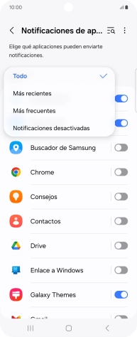 Pulsa el ajuste deseado. Pulsa el ajuste deseado.
