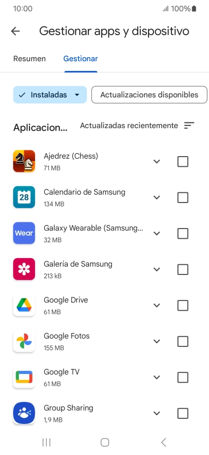 Pulsa la app deseada. Pulsa la app deseada.