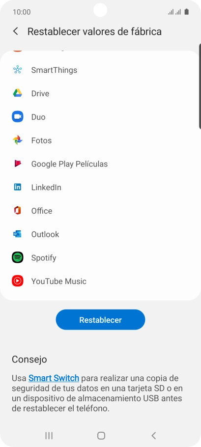 Pulsa Restablecer. Pulsa Restablecer.