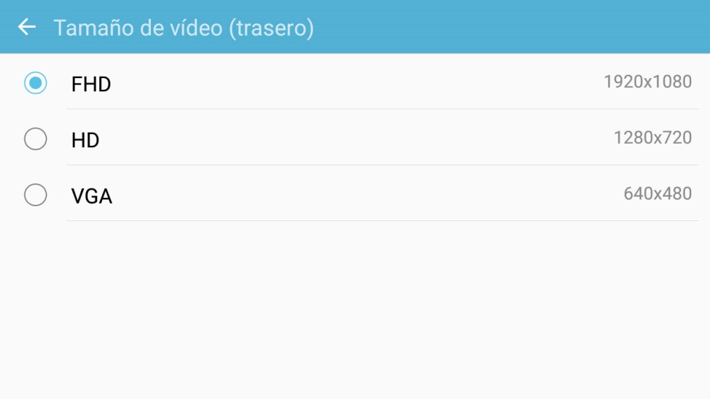 Pulsa la resolución deseada. Pulsa la resolución deseada.