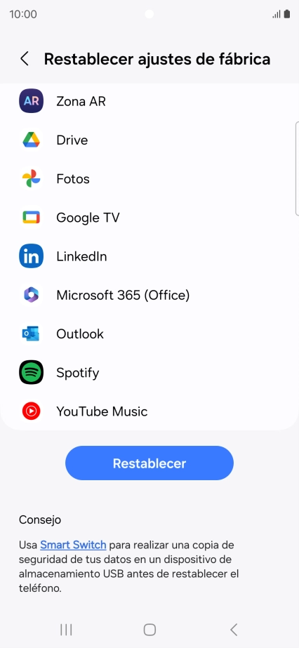 Pulsa Restablecer. Pulsa Restablecer.