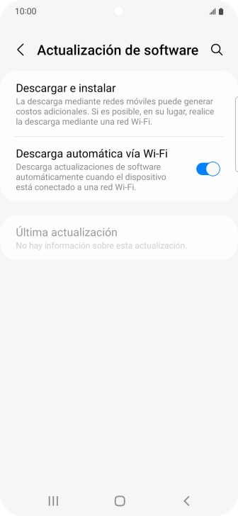 Pulsa Descargar e instalar. Si hay una versión de software nueva disponible, aparecerá ahora en la pantalla. Sigue las indicaciones de la pantalla para actualizar el software del teléfono. Pulsa Descargar e instalar. Si hay una versión de software nueva disponible, aparecerá ahora en la pantalla. Sigue las indicaciones de la pantalla para actualizar el software del teléfono.