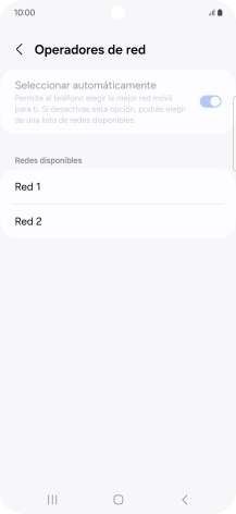 Pulsa la red deseada. Pulsa la red deseada.