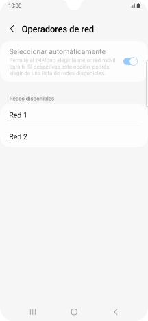 Pulsa la red deseada. Pulsa la red deseada.