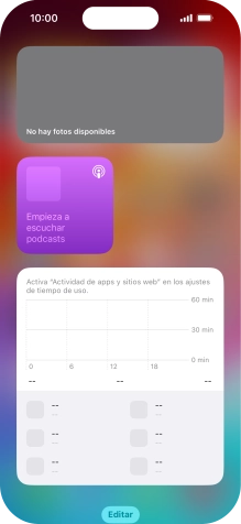 Pulsa el grupo de widgets deseado durante unos instantes. Pulsa el grupo de widgets deseado durante unos instantes.