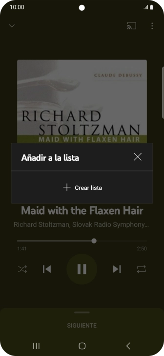 Pulsa Crear lista. Pulsa Crear lista.