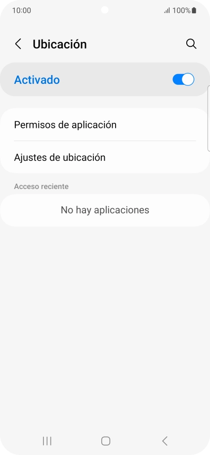 Pulsa Permisos de aplicación. Pulsa Permisos de aplicación.
