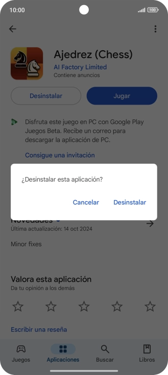 Pulsa Desinstalar. Pulsa Desinstalar.