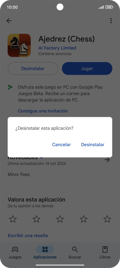 Pulsa Desinstalar. Pulsa Desinstalar.