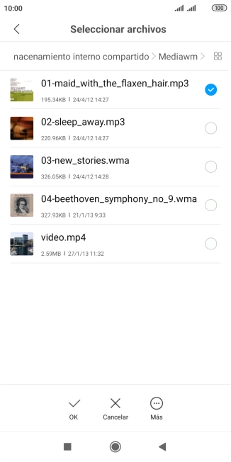 Al encontrar un timbre de llamada de tu gusto, pulsa OK. Al encontrar un timbre de llamada de tu gusto, pulsa OK.