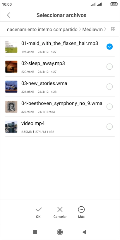Al encontrar un timbre de llamada de tu gusto, pulsa OK. Al encontrar un timbre de llamada de tu gusto, pulsa OK.