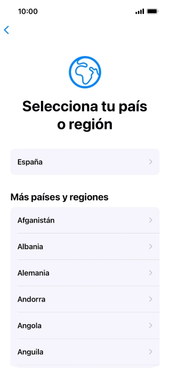Pulsa el país o el área deseados. Pulsa el país o el área deseados.