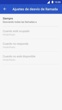 Pulsa el tipo de desvío deseado. Pulsa el tipo de desvío deseado.