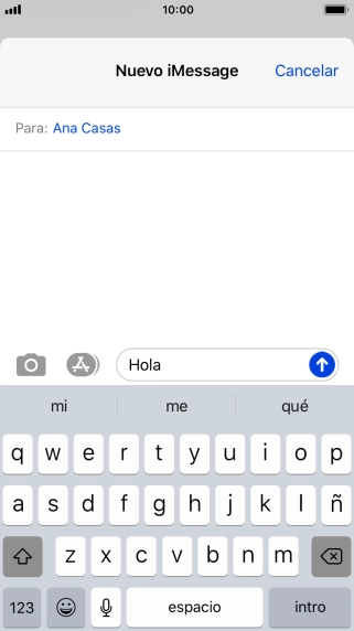 Pulsa el icono de enviar. Pulsa el icono de enviar.