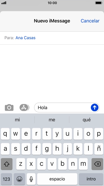 Pulsa el icono de enviar. Pulsa el icono de enviar.