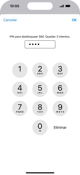 Introduce tu código PIN y pulsa OK. Introduce tu código PIN y pulsa OK.