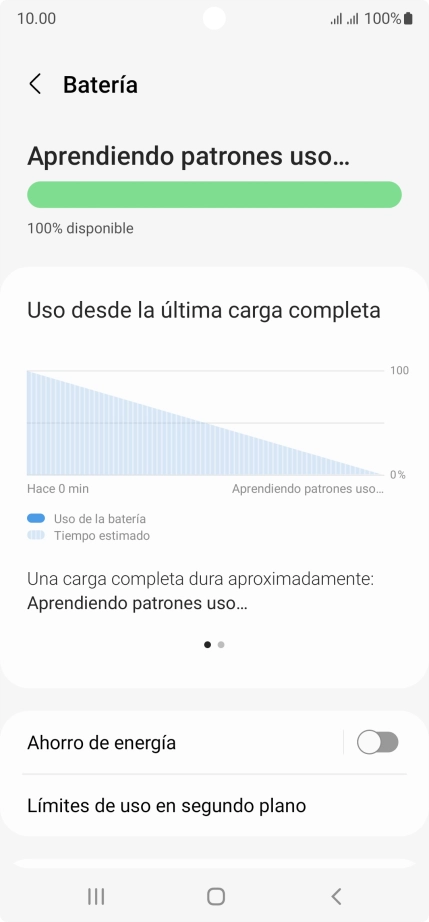 Pulsa Ahorro de energía. Pulsa Ahorro de energía.