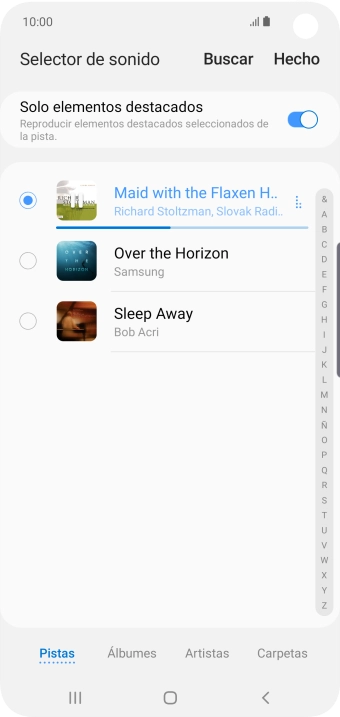 Al encontrar un timbre de llamada de tu gusto, pulsa Hecho. Al encontrar un timbre de llamada de tu gusto, pulsa Hecho.