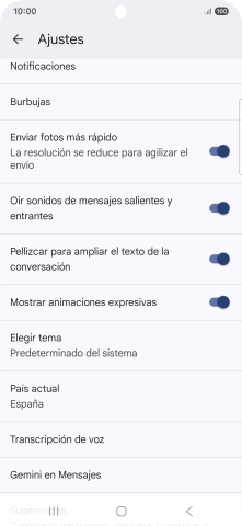 Pulsa Gemini en Mensajes. Pulsa Gemini en Mensajes.