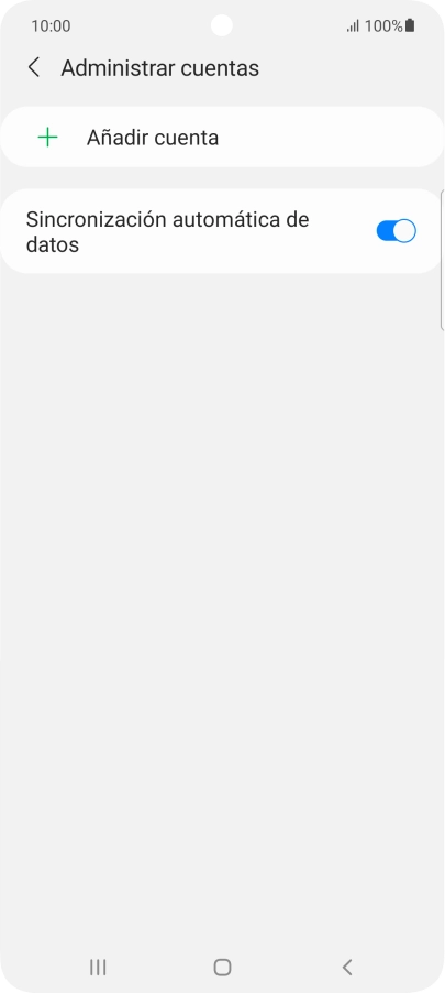 Pulsa Añadir cuenta. Pulsa Añadir cuenta.