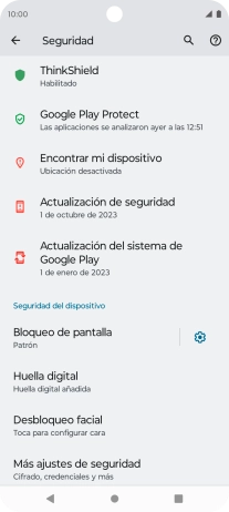 Pulsa Bloqueo de pantalla e introduce el código de seguridad extra que has creado anteriormente. Pulsa Bloqueo de pantalla e introduce el código de seguridad extra que has creado anteriormente.