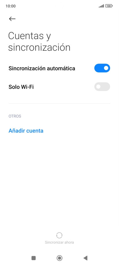 Pulsa Añadir cuenta. Pulsa Añadir cuenta.