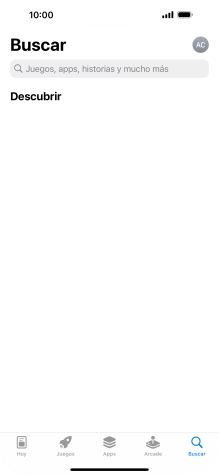 Pulsa en el campo de búsqueda e introduce el nombre o el tema de la app deseada. Pulsa en el campo de búsqueda e introduce el nombre o el tema de la app deseada.