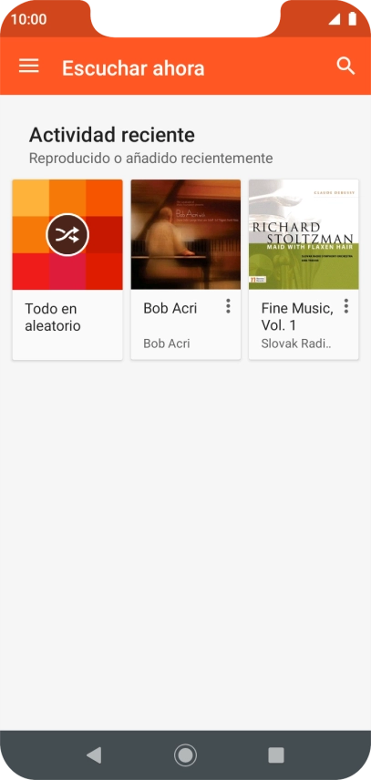 Desliza el dedo hacia la derecha desde la parte izquierda de la pantalla. Desliza el dedo hacia la derecha desde la parte izquierda de la pantalla.