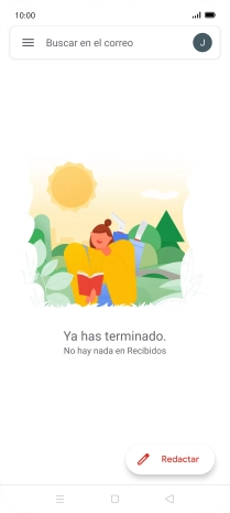 Pulsa el icono de cuenta de correo electrónico. Pulsa el icono de cuenta de correo electrónico.