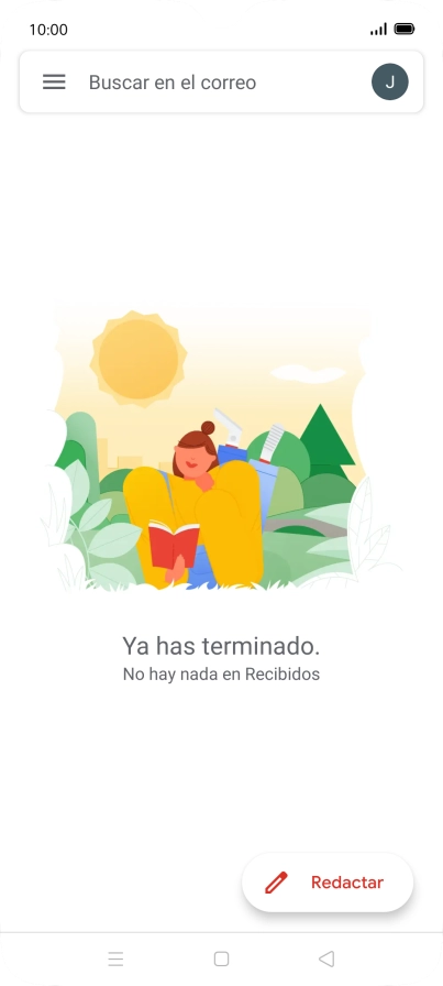 Pulsa el icono de cuenta de correo electrónico. Pulsa el icono de cuenta de correo electrónico.