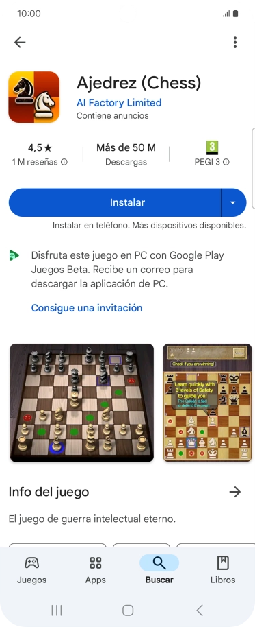 Pulsa Instalar y sigue las indicaciones de la pantalla para instalar la app. Pulsa Instalar y sigue las indicaciones de la pantalla para instalar la app.