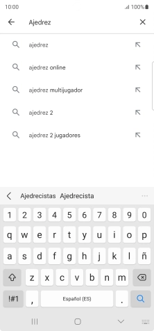 Introduce el nombre del tema o de la app y pulsa el icono de búsqueda. Introduce el nombre del tema o de la app y pulsa el icono de búsqueda.