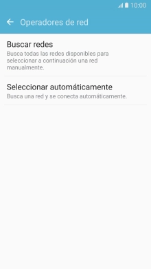 Si quieres seleccionar la red de forma automática, pulsa Seleccionar automáticamente. Si quieres seleccionar la red de forma automática, pulsa Seleccionar automáticamente.
